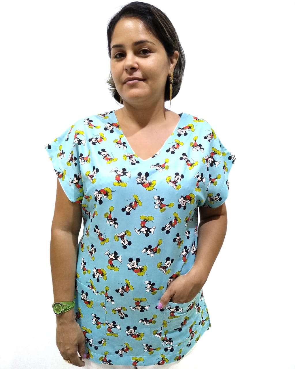 Scrub Feminino Enfermagem com Decote em V Scrub Tamanho PP