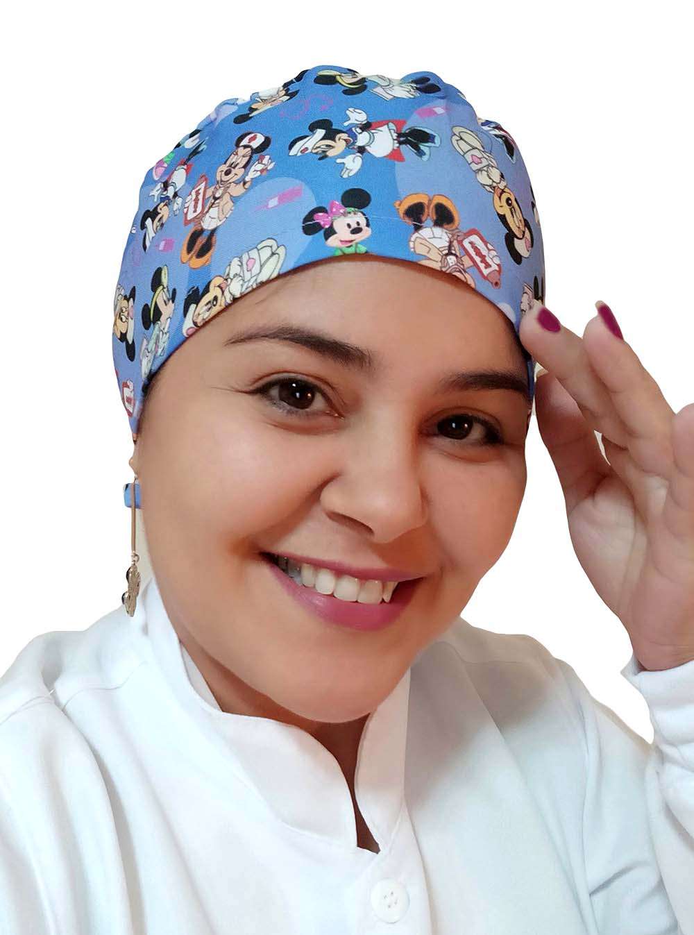 Touca Cirúrgica Minnie Enfermeira Lilás - Imagem 2