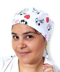 Touca Cirúrgica Snoopy Apaixonado