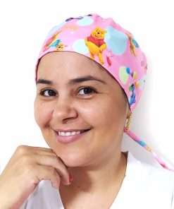 Touca Cirúrgica Ursinho Pooh Rosa