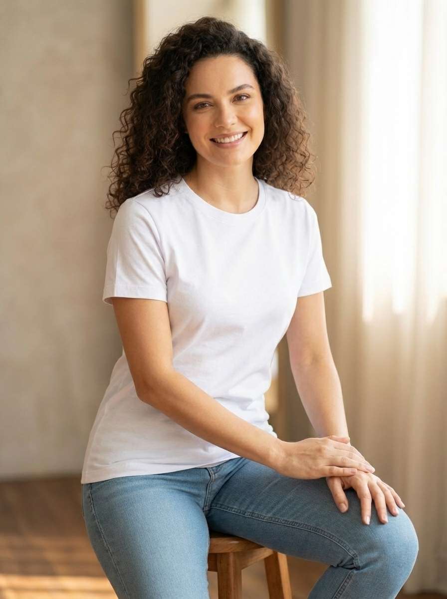 Camiseta Baby Look Feminina Branca - Imagem 3