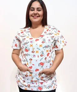 Scrubs Femininos Enfermeira Com Estetoscópio - Imagem 4